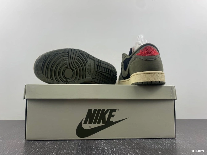Rep TBK 1 AIR X OLIVE' SP 'BLACK LOW DM7866-002 OG TRAVIS JORDAN SCOTT 0819